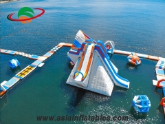Corrosion Resistance Inflatable giant round slide aqua park giant slide air tight